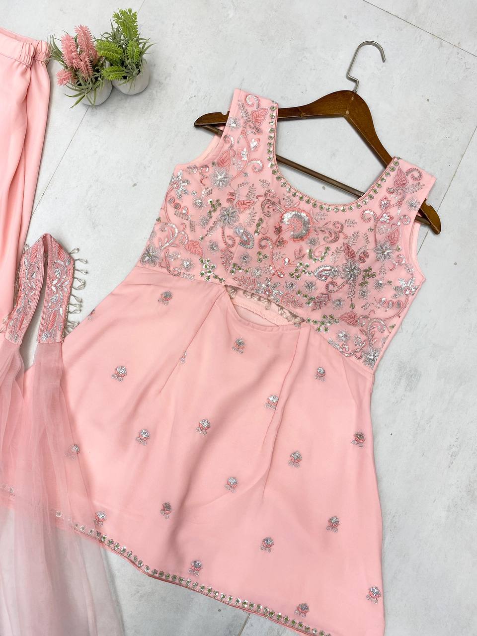 Stylish Indo-Western Co-Ord Set with Stunning Sequence Detailing