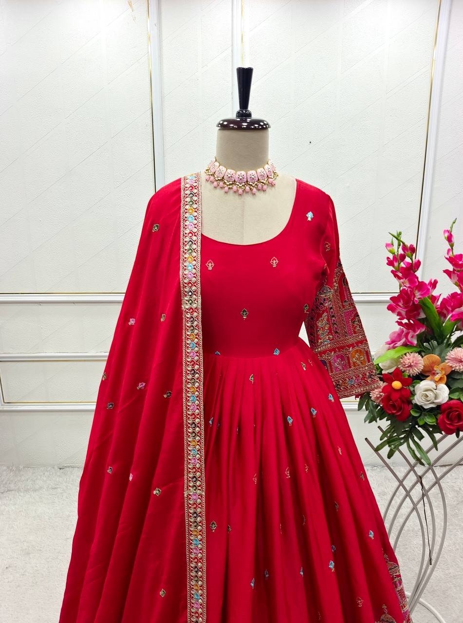 Pure Chinon Luxury Gown Set – Ready to Wear