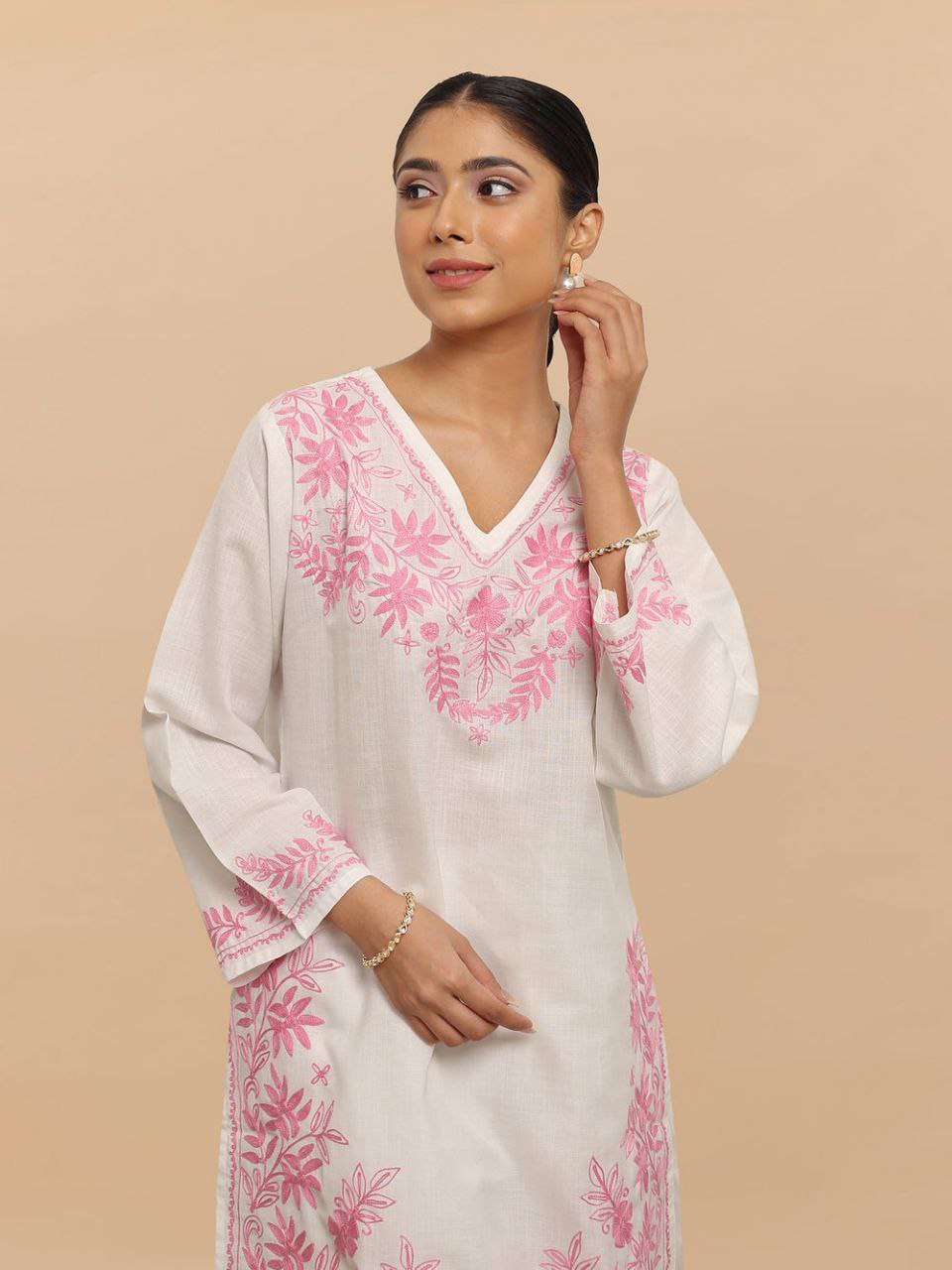 Designer Lilan Kurti Set β Full Embroidery Work | Ethnic Wear for Women