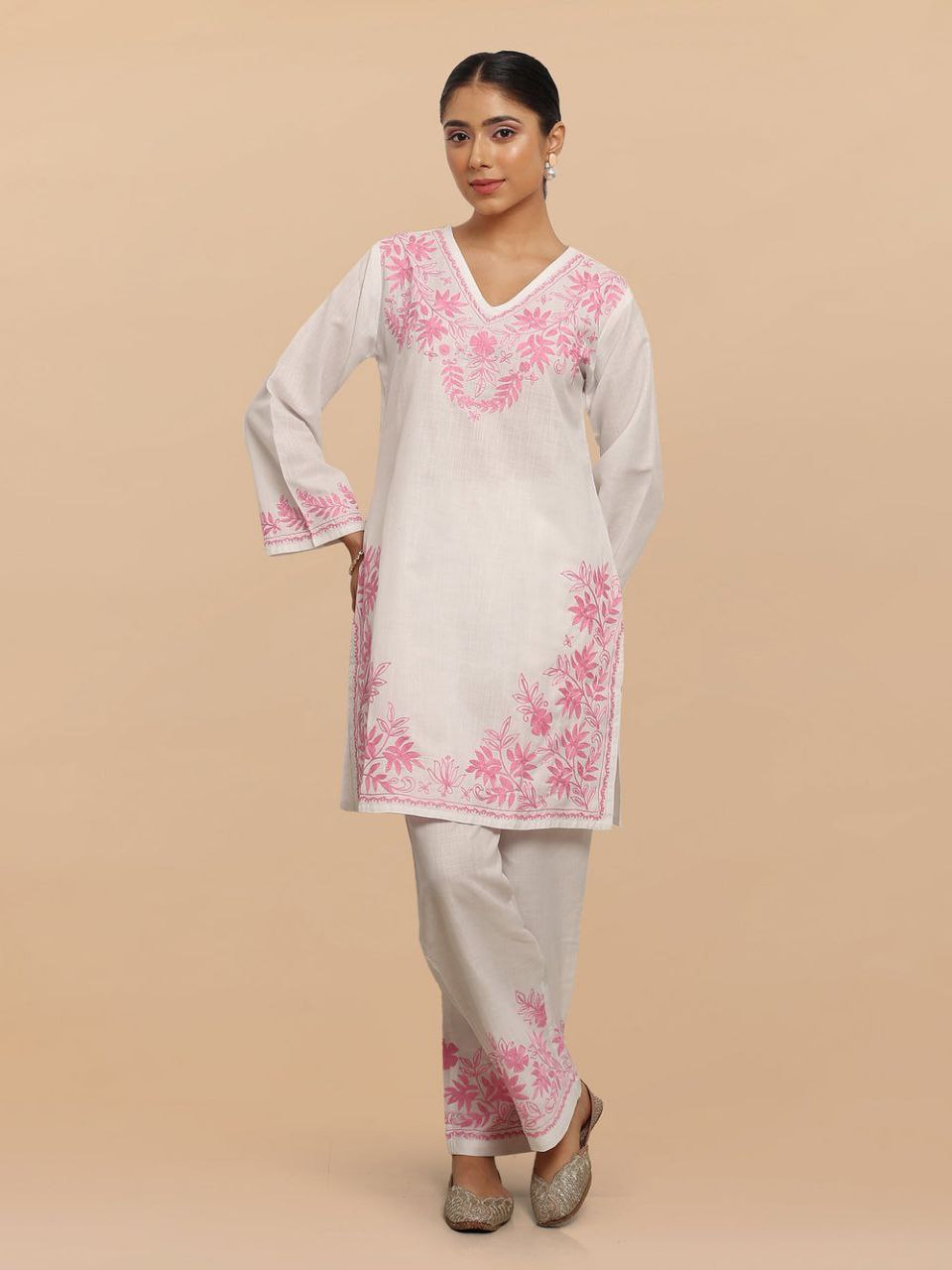 Designer Lilan Kurti Set β Full Embroidery Work | Ethnic Wear for Women