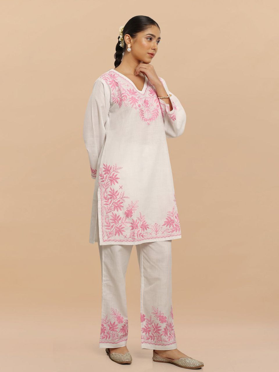 Designer Lilan Kurti Set β Full Embroidery Work | Ethnic Wear for Women