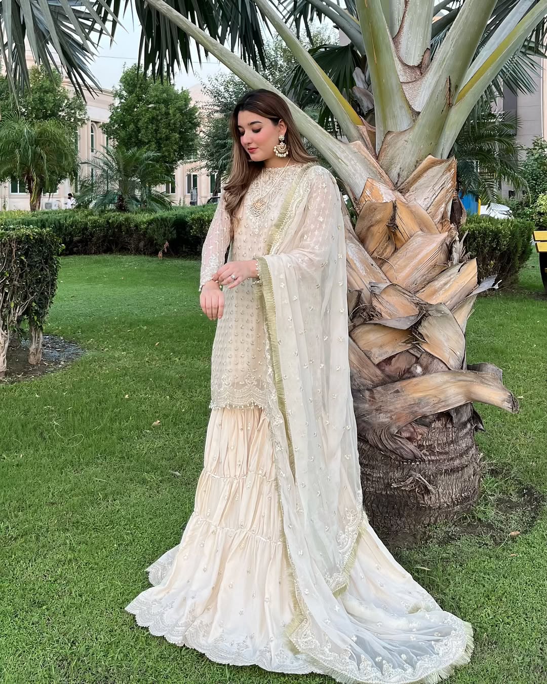 Elegant Heavy Chinon Suit with Sequin Embroidery & Latkan Dori