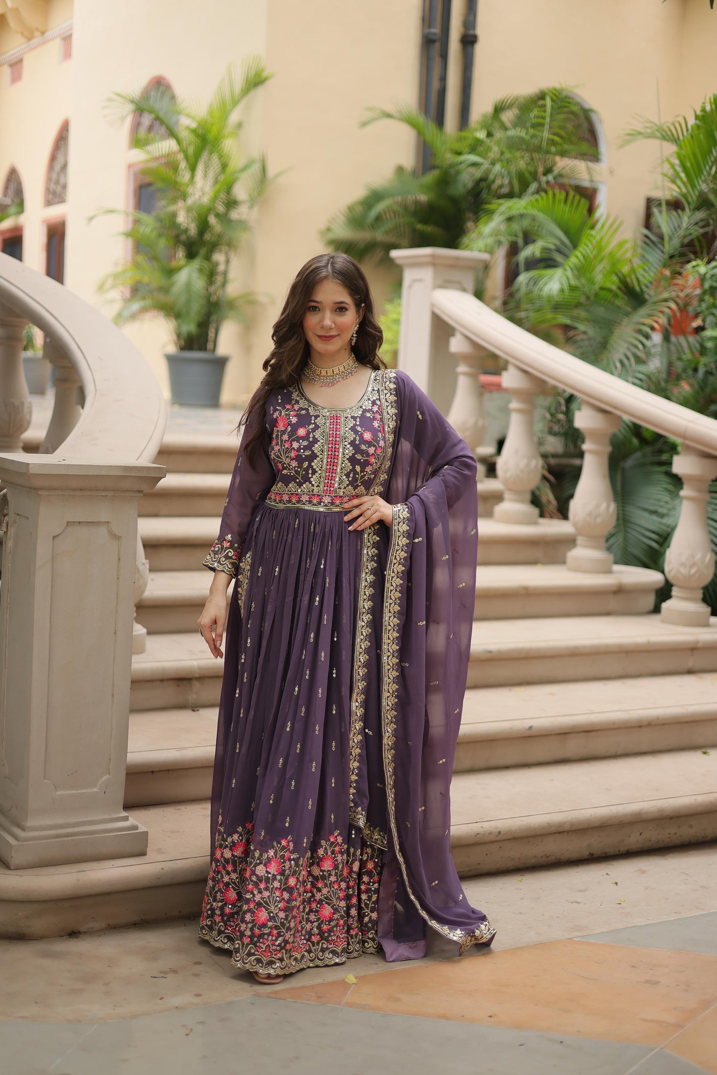 Classic Black Sequin-Embellished Sharara Suit with Net Dupatta