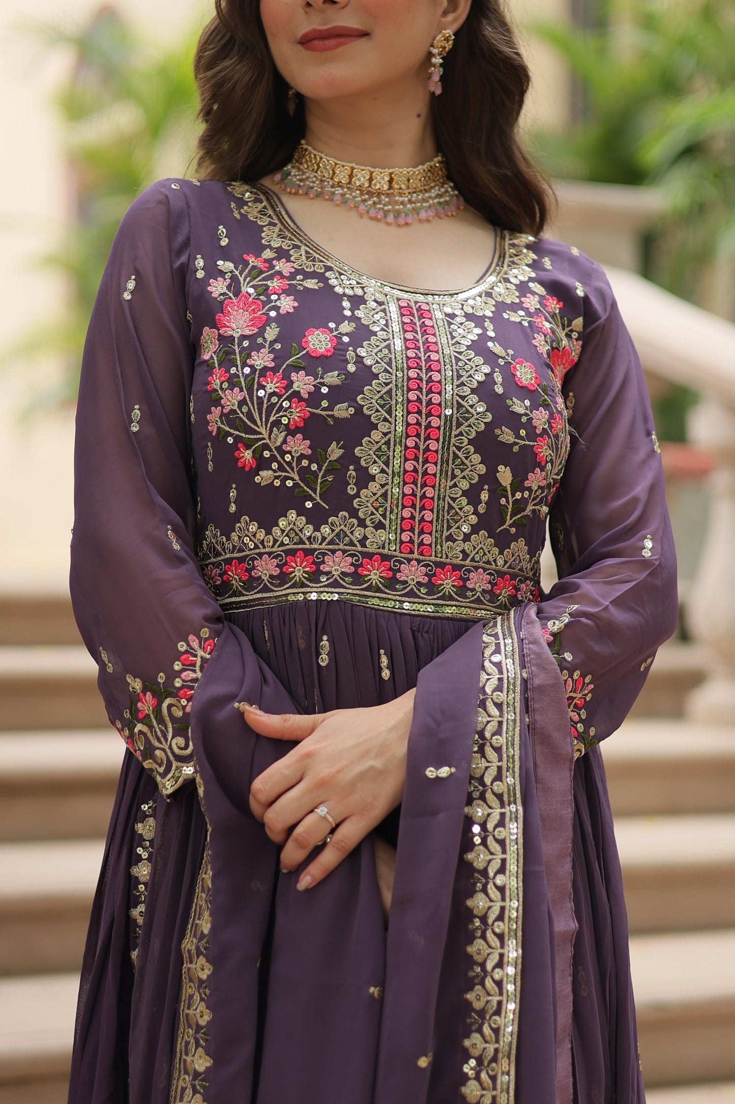 Classic Black Sequin-Embellished Sharara Suit with Net Dupatta