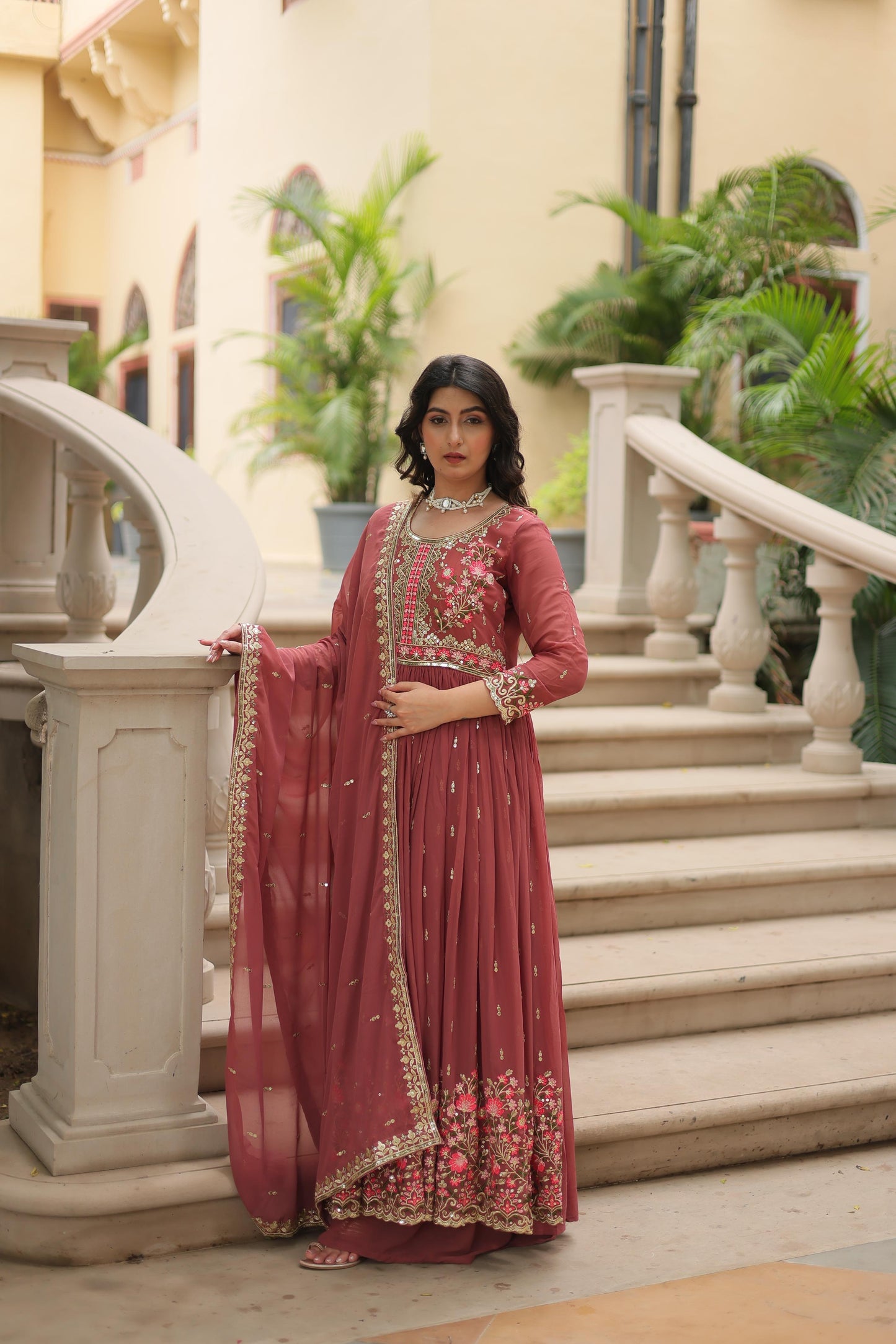 Classic Black Sequin-Embellished Sharara Suit with Net Dupatta
