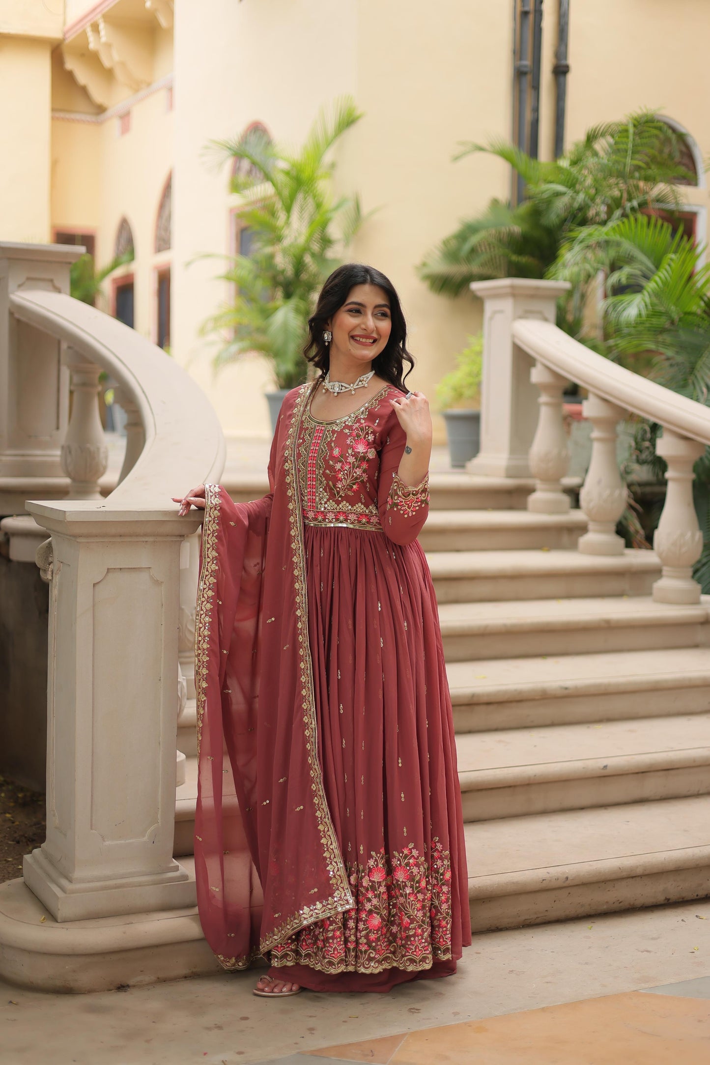 Classic Black Sequin-Embellished Sharara Suit with Net Dupatta
