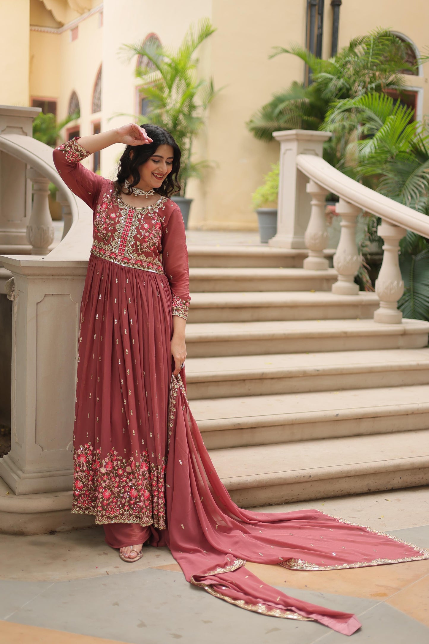 Classic Black Sequin-Embellished Sharara Suit with Net Dupatta