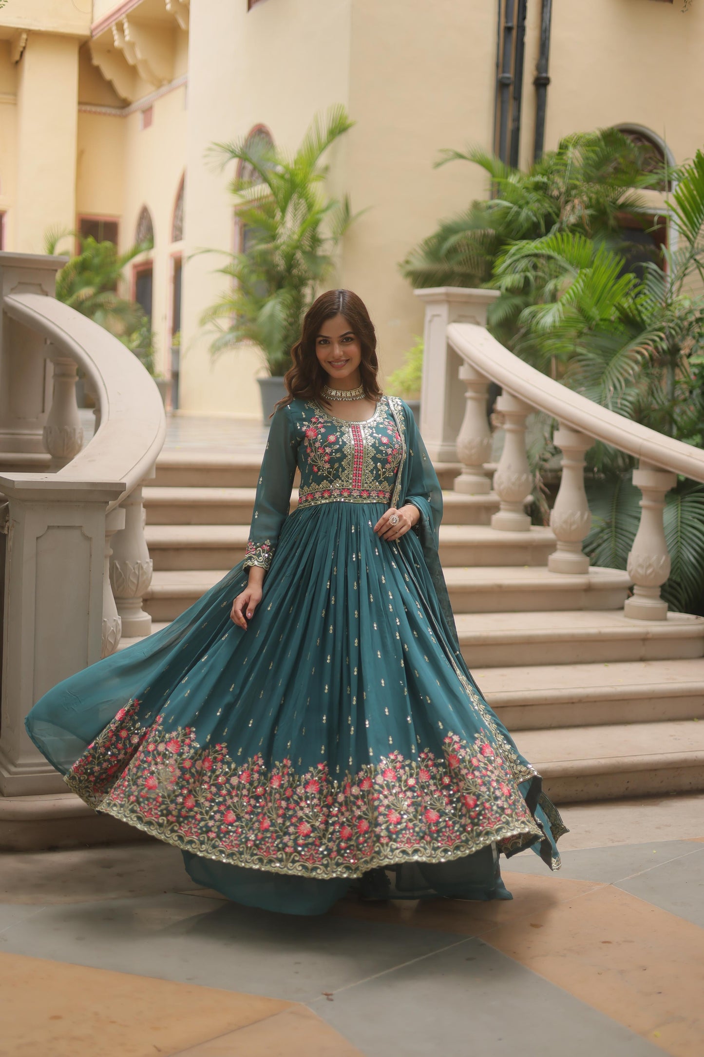 Classic Black Sequin-Embellished Sharara Suit with Net Dupatta