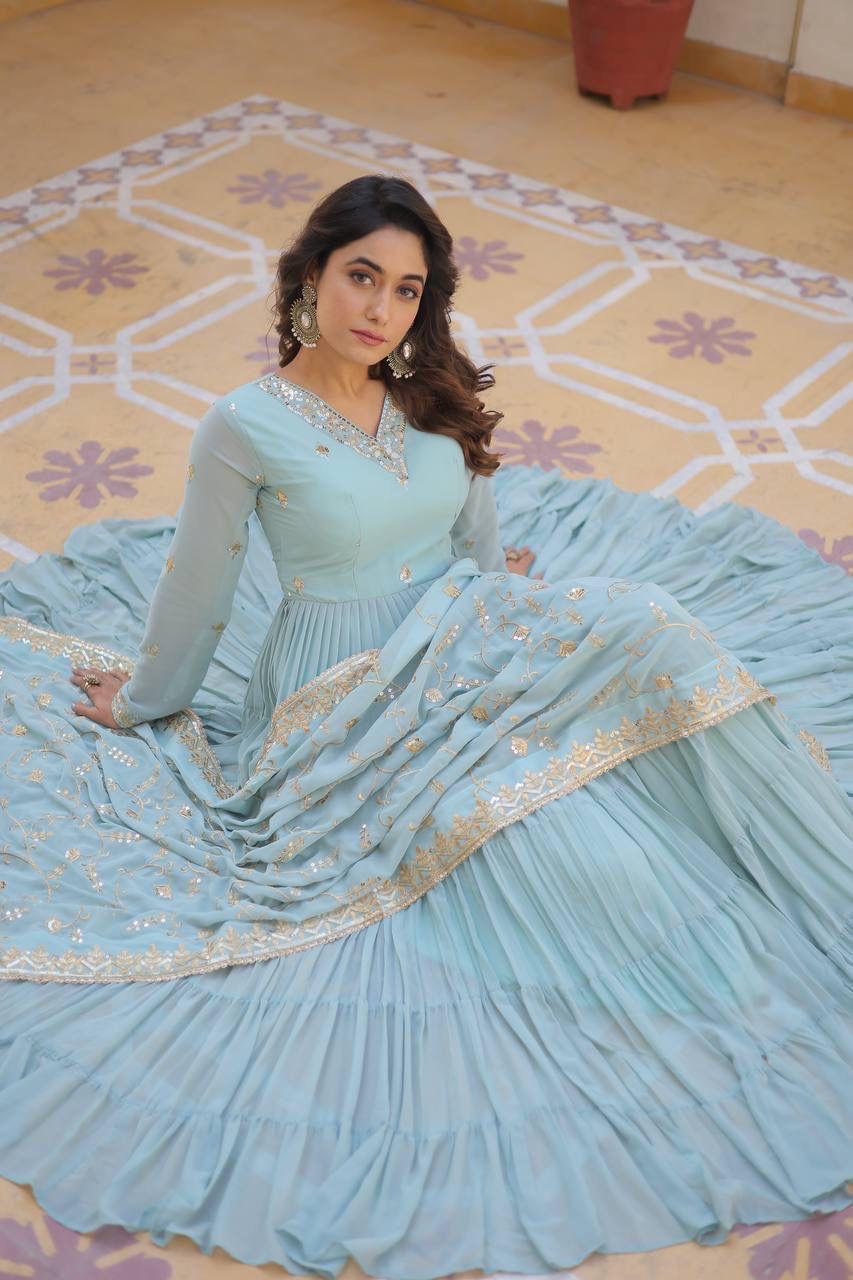 Royal Charm: Premium Gowns Paired with Dupattas