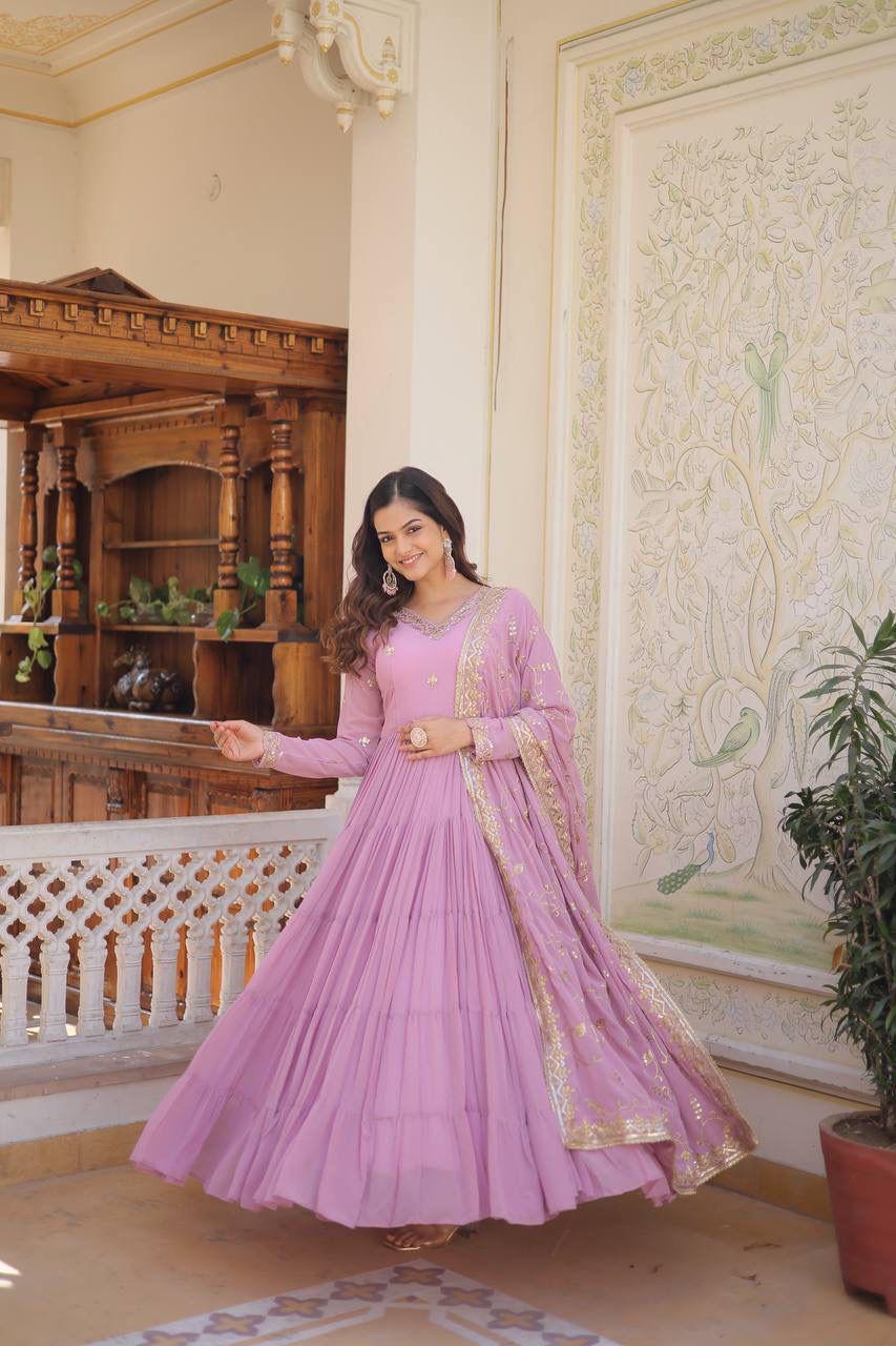 Royal Charm: Premium Gowns Paired with Dupattas