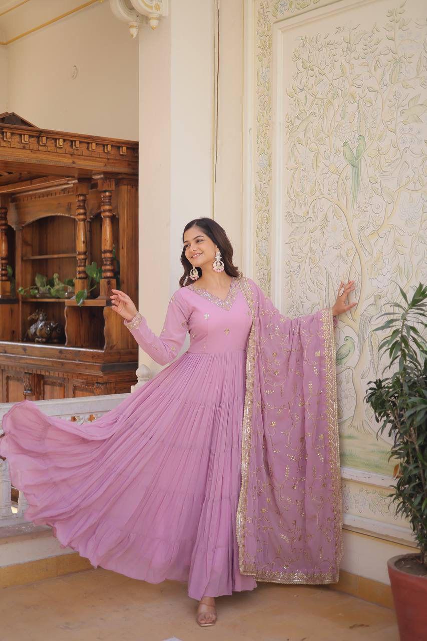 Royal Charm: Premium Gowns Paired with Dupattas