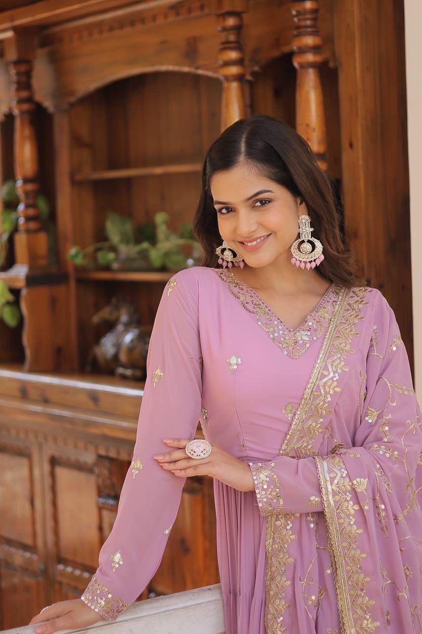 Royal Charm: Premium Gowns Paired with Dupattas