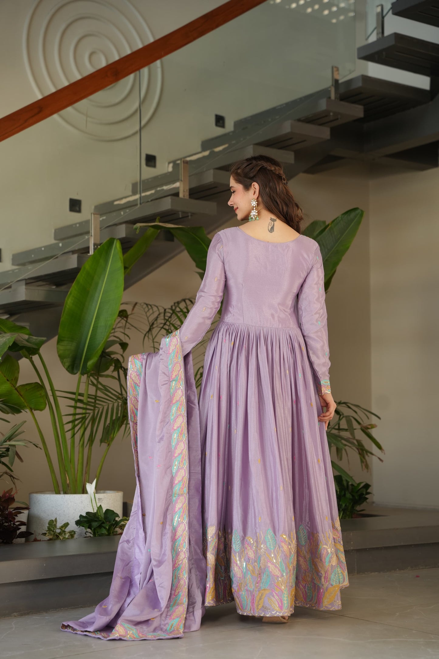 Glamour Unveiled: Luxury Gown & Dupatta Collection