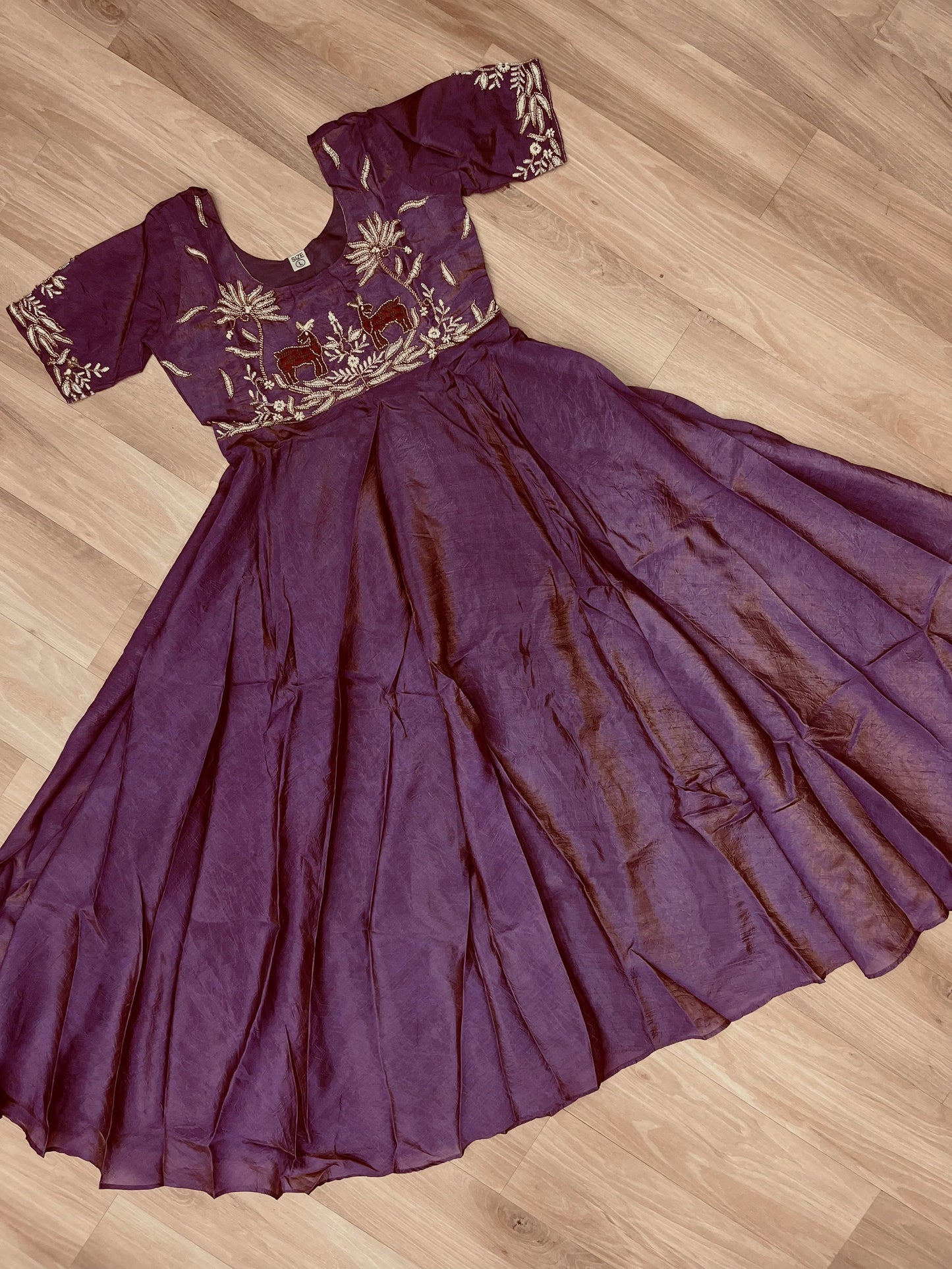 Royal Blue Velvet Embellished Designer Gown