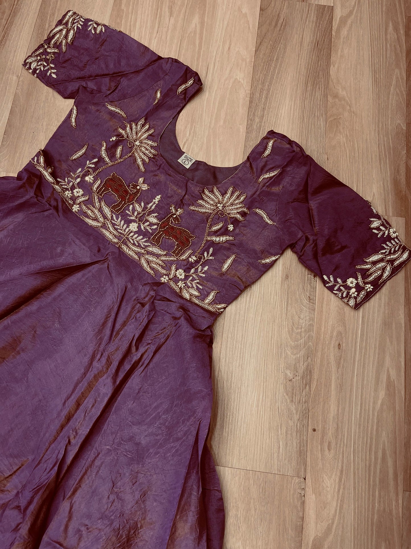 Royal Blue Velvet Embellished Designer Gown