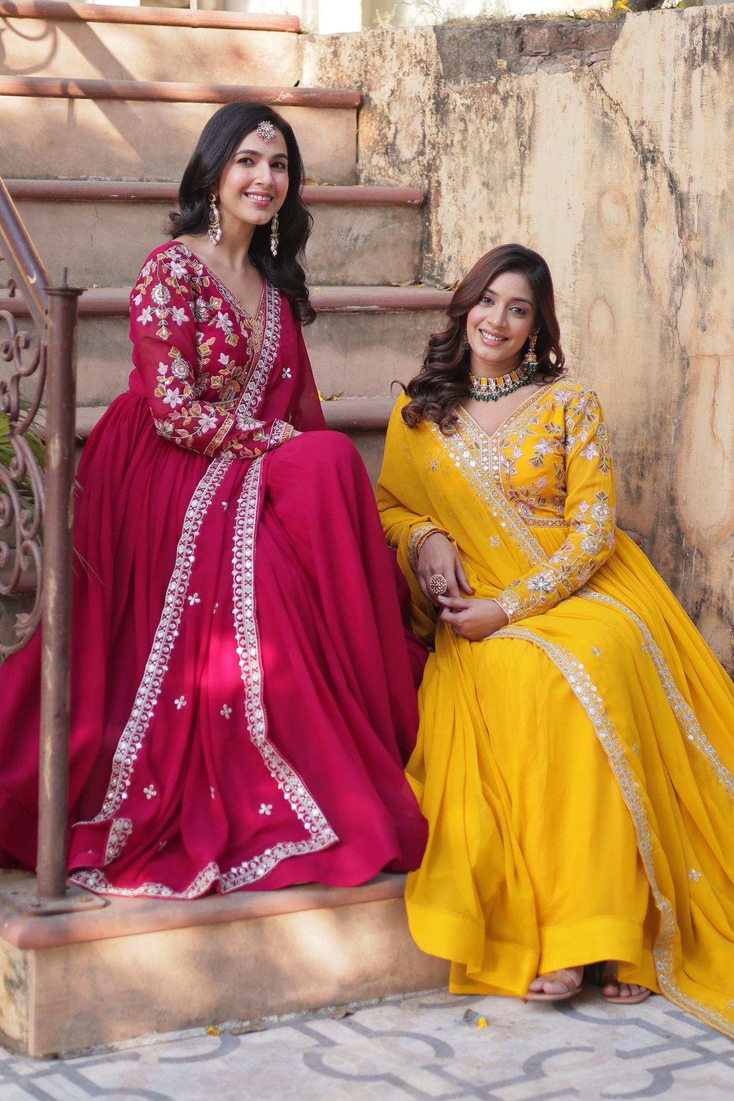 Eleganza β Premium Party Gown with Round Neck