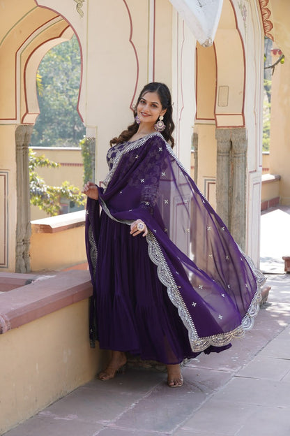 Luxury Faux Blooming Jacquard with Sequin Embroidery, Viscose Designer Fabric by the Meter