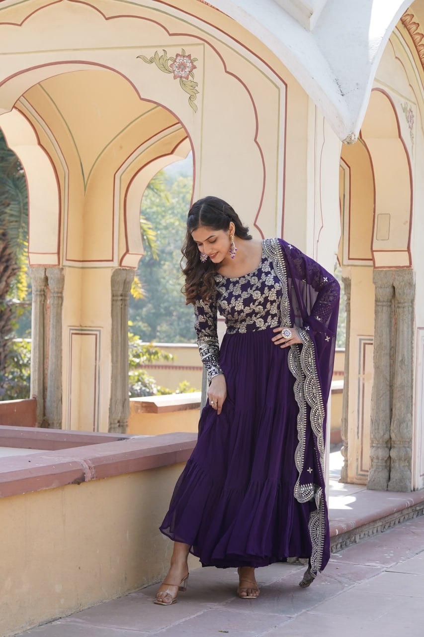 Luxury Faux Blooming Jacquard with Sequin Embroidery, Viscose Designer Fabric by the Meter