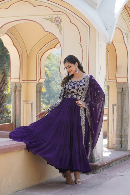 Luxury Faux Blooming Jacquard with Sequin Embroidery, Viscose Designer Fabric by the Meter