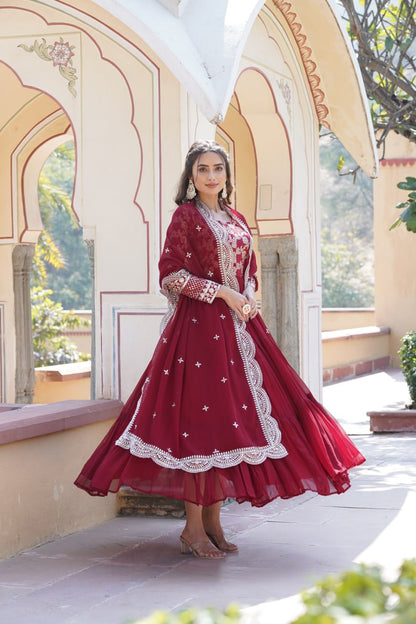 Luxury Faux Blooming Jacquard with Sequin Embroidery, Viscose Designer Fabric by the Meter