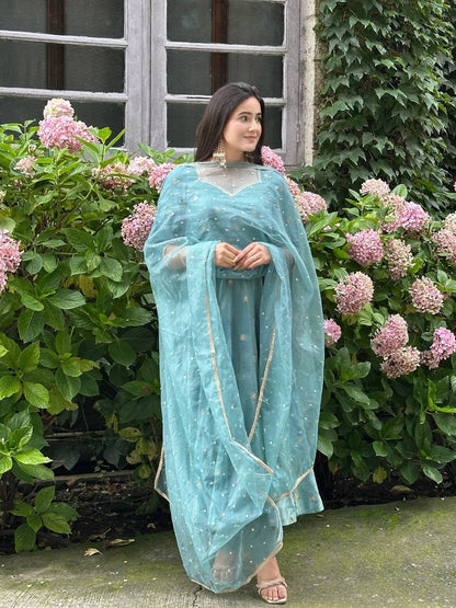 Fully Stitched Embroidered Gown – Ready to Wear