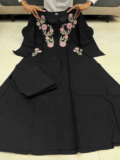 Premium Embroidered Kurti with Dual Side Pockets