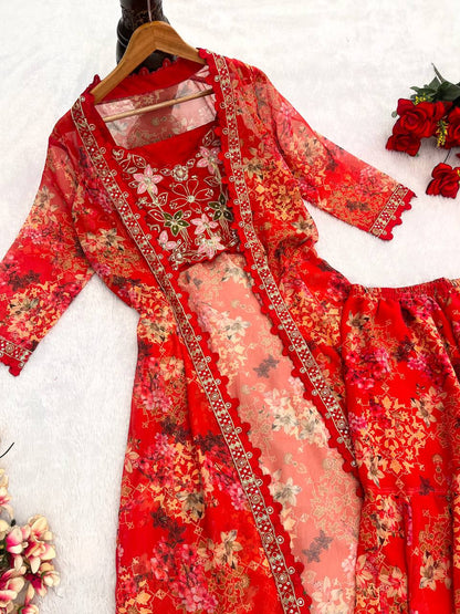 Starry Nights: Designer Georgette Sharara & Shrug Combo for Weddings