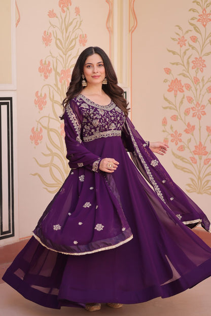 Royal Bloom – Anarkali Gown & Dupatta Set