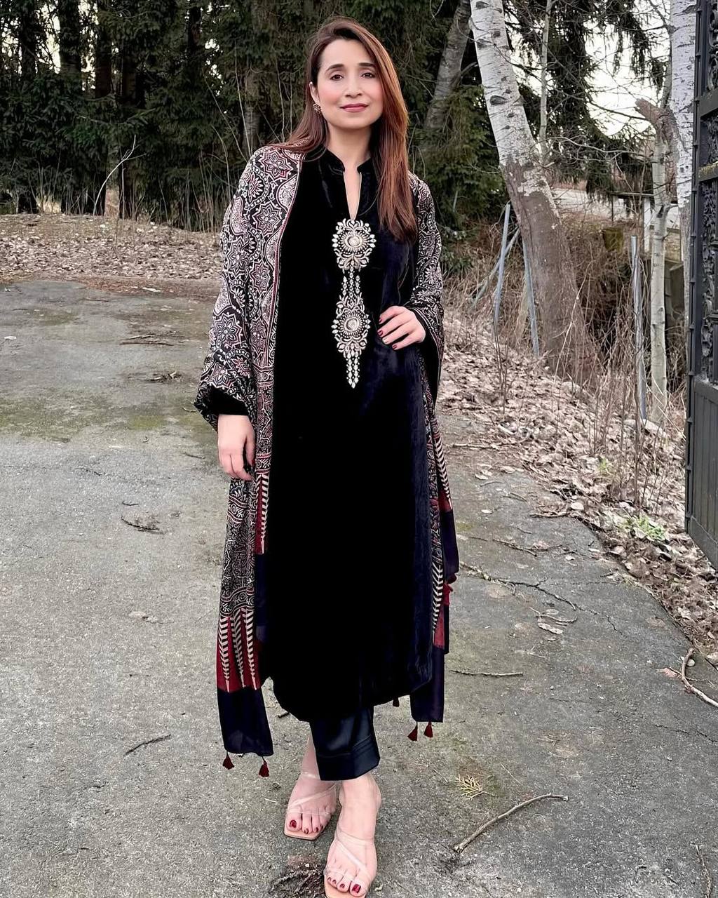 Majestic Velvet Winter Edition – Premium Embellished Pant Ensemble