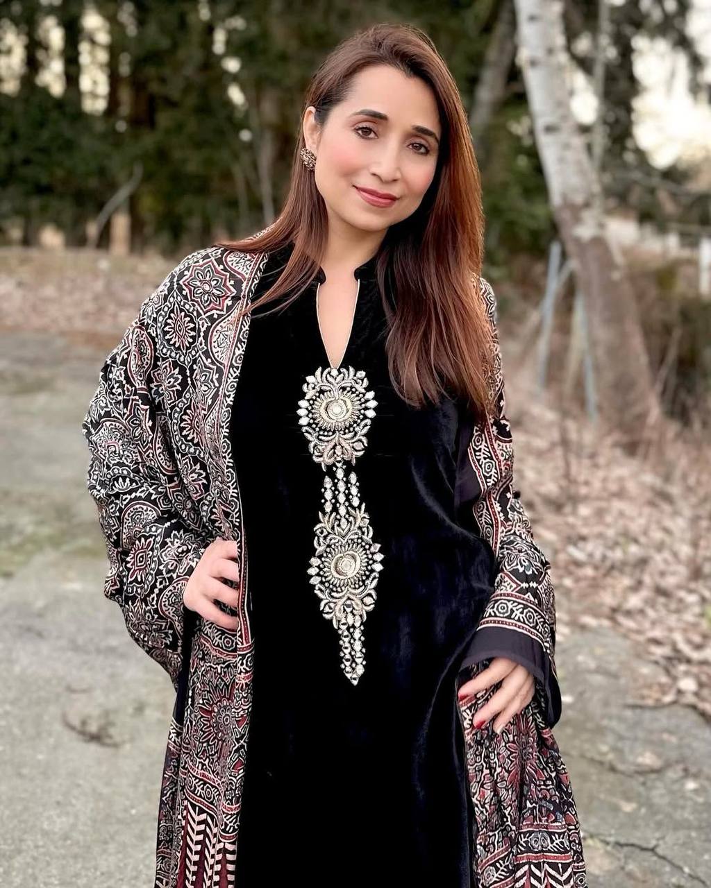 Majestic Velvet Winter Edition – Premium Embellished Pant Ensemble