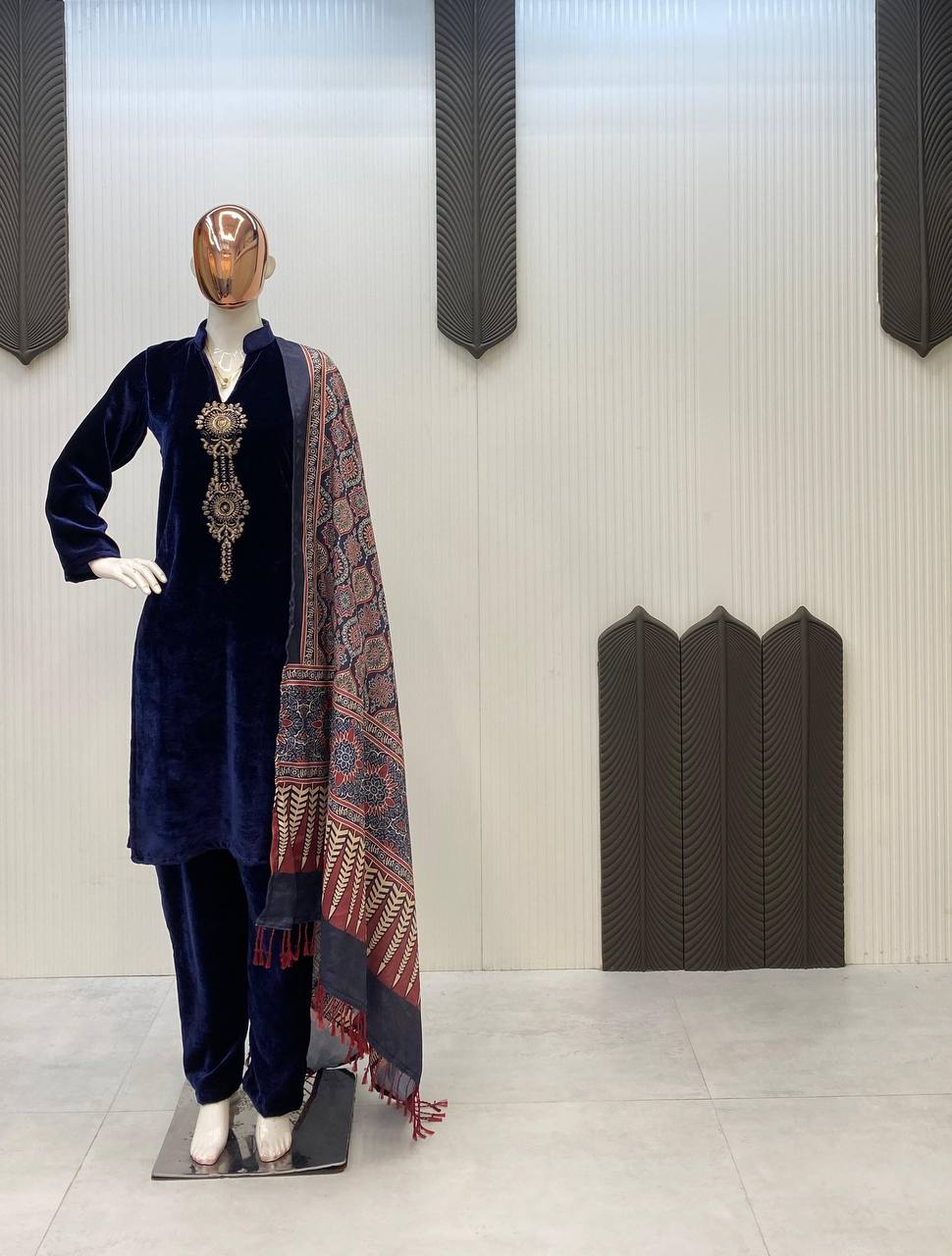 Majestic Velvet Winter Edition – Premium Embellished Pant Ensemble