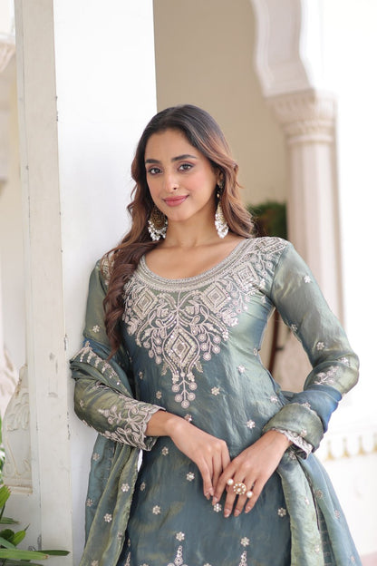 Luxury Readymade Top with Sharara & Dupatta – Premium 2025 Collection