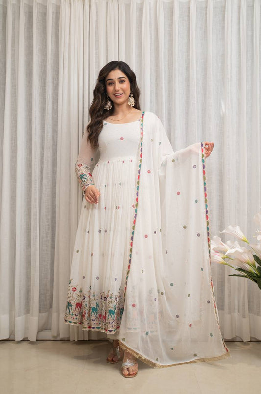 Designer Partwear Georgette Anarkali Suit Set