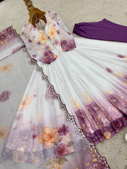 Regal Radiance – Stitched Anarkali Gown with Dupatta