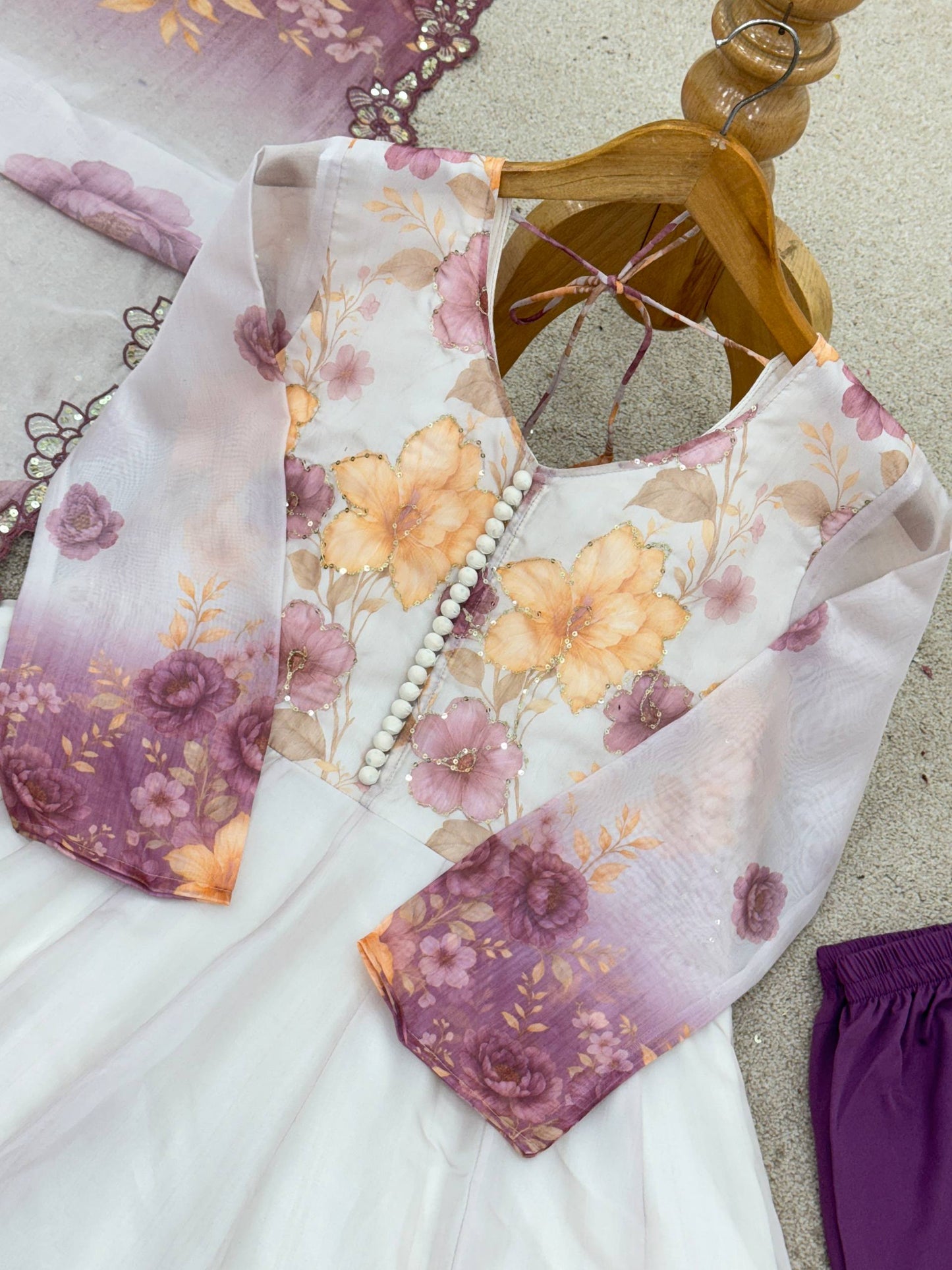 Regal Radiance – Stitched Anarkali Gown with Dupatta
