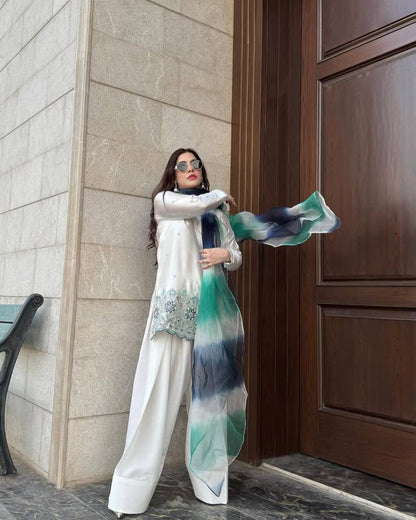 Royal Look Farsi Salwar Suit in Roman Silk – Designer Wear