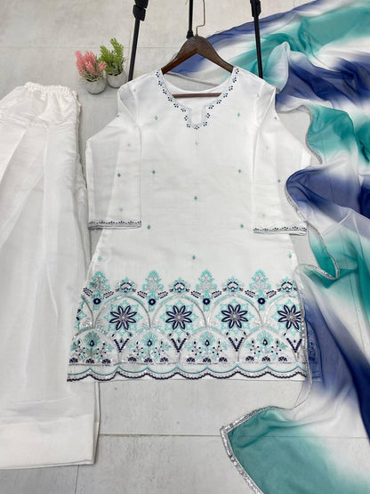 Royal Look Farsi Salwar Suit in Roman Silk – Designer Wear