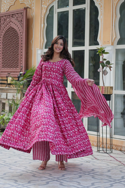 Amazing Classic Dark Peach Color Cotton Fabric Designer Suit
