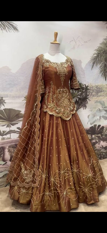 New Designer Party Wear Top, Lehenga & Dupatta Set