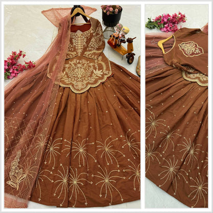 New Designer Party Wear Top, Lehenga & Dupatta Set