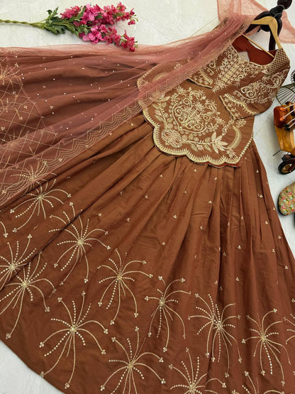 New Designer Party Wear Top, Lehenga & Dupatta Set