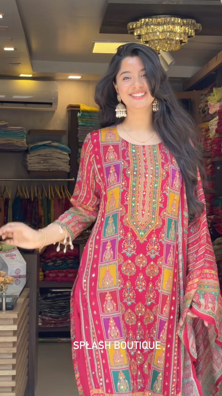 Elegant Neck Mirror with Traditional Hand Embellishment