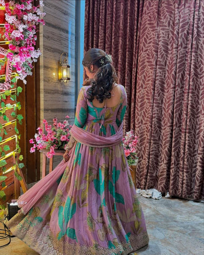 Exquisite Designer Party Gown & Dupatta Set – Perfect for Festive Occasions