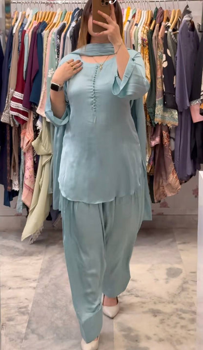Majestic Muse: New Designer Farshi Suit Set