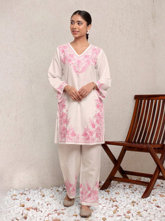 Designer Lilan Kurti Set – Full Embroidery Work | Ethnic Wear for Women
