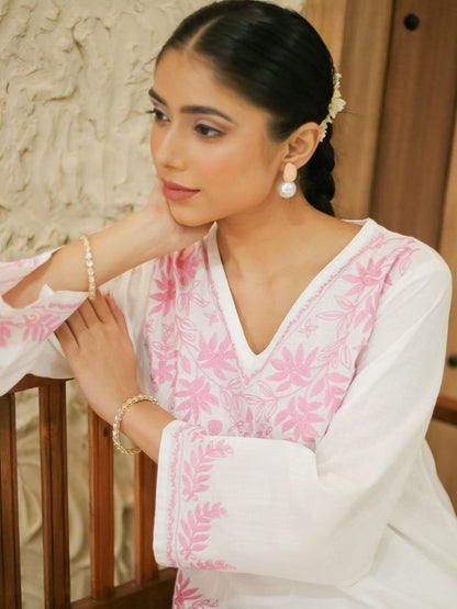 Designer Lilan Kurti Set – Full Embroidery Work | Ethnic Wear for Women