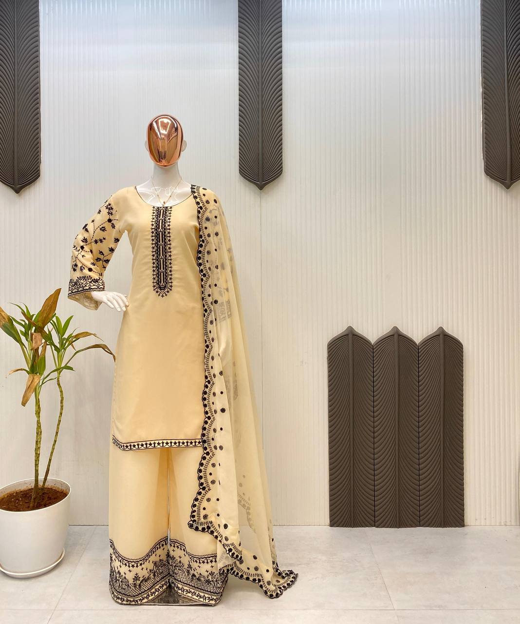Georgette Partywear Suit with Heavy Sequin Embroidery Dupatta