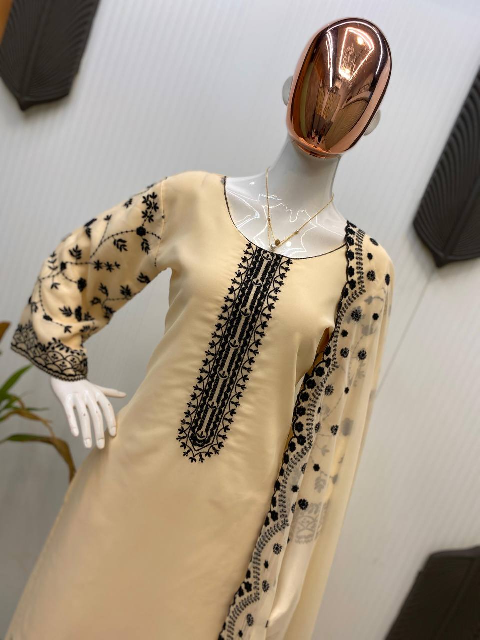 Georgette Partywear Suit with Heavy Sequin Embroidery Dupatta