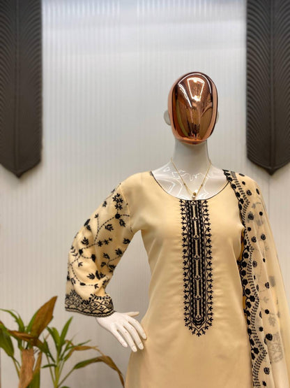 Georgette Partywear Suit with Heavy Sequin Embroidery Dupatta