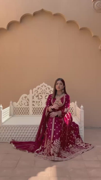 New Collection Designer Georgette Gown Pant Dupatta Set – Premium Quality